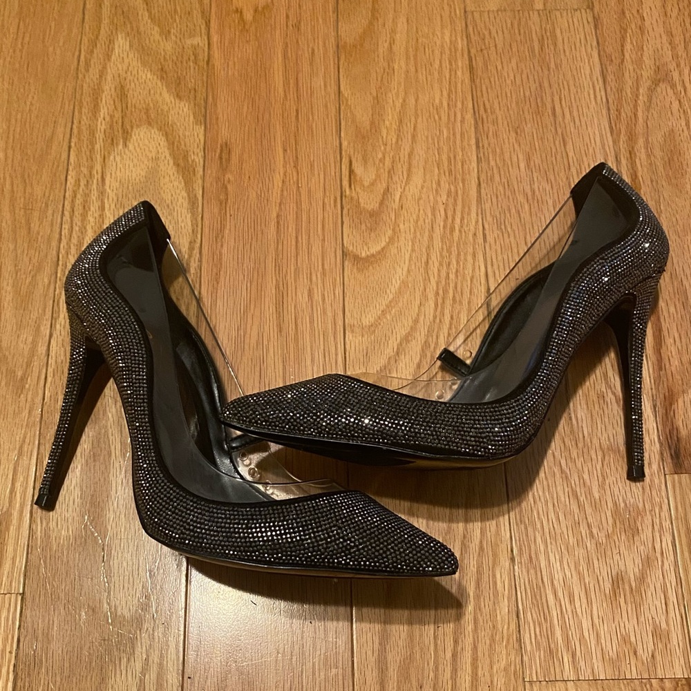 ALDO Black sparkly stiletto pumps